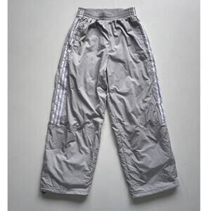 Adidas Adicolor Women Teamgeist Oversized Track Pants Sz M / Gray Wide Leg Baggy